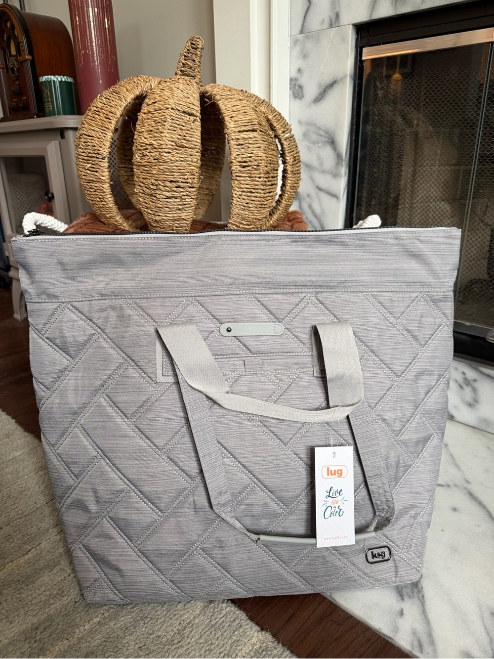 Lug Ferry SE XL Tote in Brushed Cloud Grey - NWT